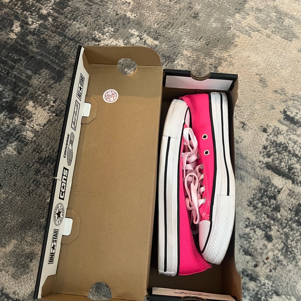 Converse Vibrant Pink All Star Shoes - Picture 4 of 5